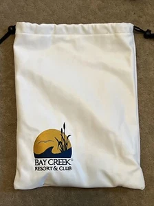 Bay Creek Resort & Schläger Kordelzug Schuh Golf Reise Ausrüstung weiß Tasche - Bild 1 von 4