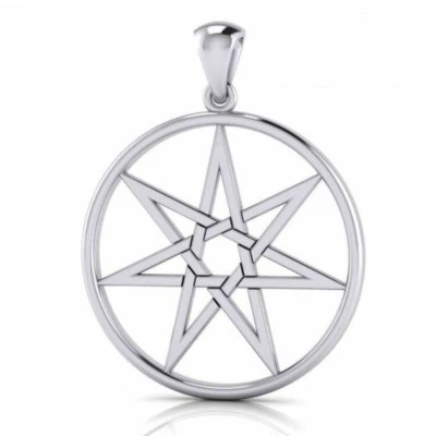 КУЛОН ЭЛЬФИЙСКАЯ ЗВЕЗДА из чистого серебра Викка Фея Магия Септаграмма Каббала Языческая - Изображение 1 из 3