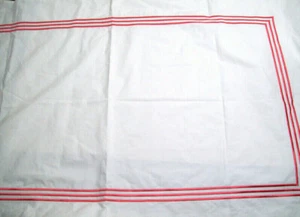  Pottery Barn Coral Orange Grand Embroidered Border King Pillow Cover Sham - Picture 1 of 5