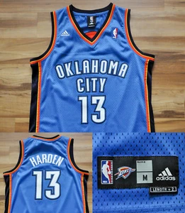 James Harden Oklahoma City Thunder Adidas Jersey Swingman Blue Sewn NBA Men M - Picture 1 of 10