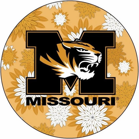 MISSOURI 4" FLORAL DESIGN MAGNET-MISSOURI TIGERS CAR MAGNET-NEW FOR 2016! Cover