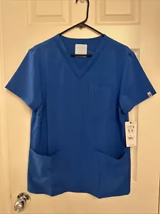 Cherokee Royal Blue Men’s V-Neck Scrub Top Sz Small NEW - Picture 1 of 6