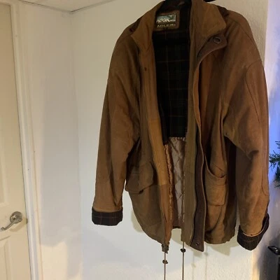 Abrigo Chaqueta Bomber Vintage ADLER Gamuza Cuero Mediano Foto 1 de 4