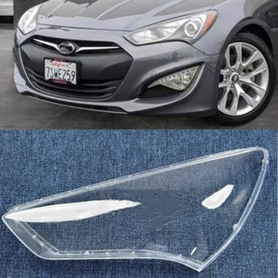 Cubierta de lente de faro lateral izquierdo para Hyundai Genesis Coupe 13-16 + pegamento Foto 1 de 4