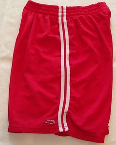 CHAMPION - RED - ELASTIC WAIST - LINED MESH ATHLETIC SHORTS - XL - Picture 1 of 3
