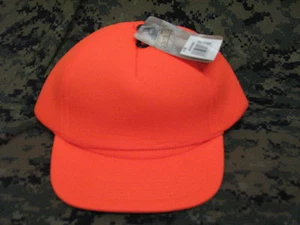 *solid orange hunting archery safety gear hat adjustable adult new - Picture 1 of 2