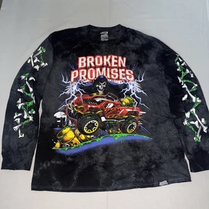 Men’s Broken Promises Hot Wheels Long Sleeve T-shirt Size XL tie-dye - Picture 1 of 7