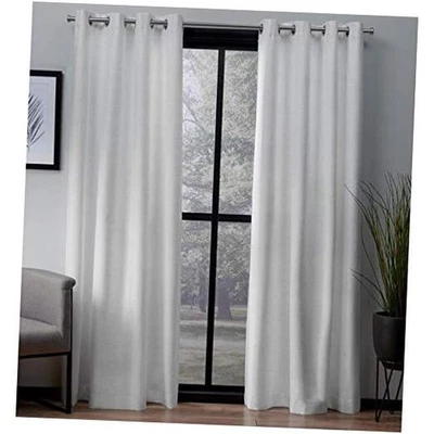  London Textured Linen Room Darkening 54"W x 84"L (Pack of 2) Winter White - Image 1 of 4