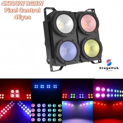 4Eyes Led COB Blinder Light 4x100w RGBW 4in1 DMX pixel Led Stage Audience Light - Image 1 of 4