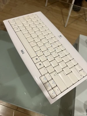 Nintendo Wii Logitech Cordless Wireless Keyboard W/ Dongle Free Fast Ship ! - Image 1 of 2