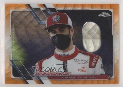 2021 Chrome Formula 1 F1 Racers Orange Wave Refractor /25 Antonio Giovinazzi #53 - Image 1 of 2