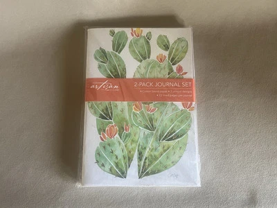 Artisan Set Of TWO “Cactus” Journals, 72 Lined Pages Per Journal, New In Package - Image 1 of 4