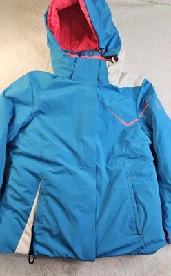 Chaqueta de esquí con capucha Spyder para mujer-talla 16 botones-cintura-ventilaciones-aislante Foto 1 de 4