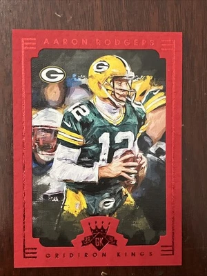2015 Panini Gridiron Kings Red Frame All Time Stat Kings #63 Aaron Rodgers - Image 1 of 2