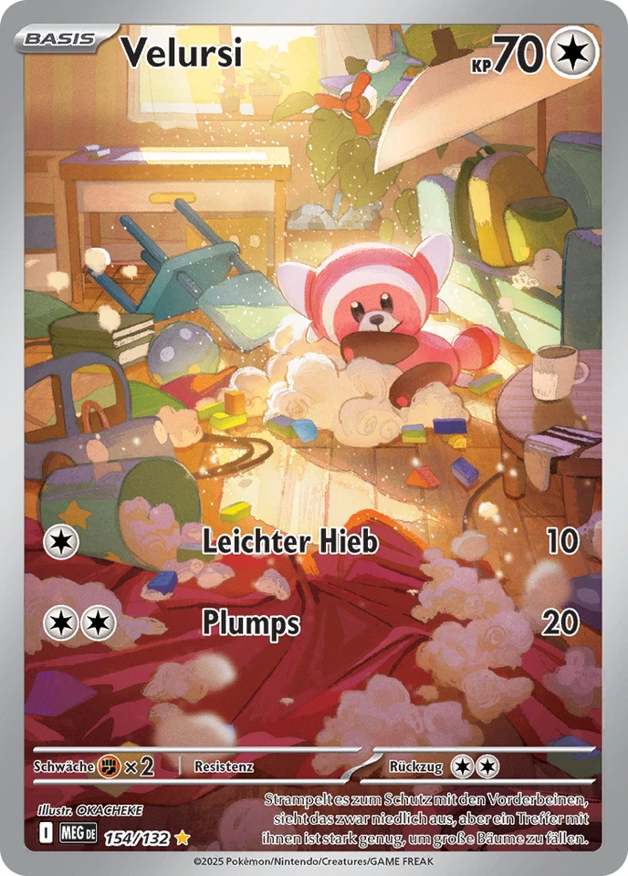 Pokemon Karte Velursi 154/132 Mega-Entwicklungen Full Art Holo Near Mint Deutsch - Bild 1 von 1