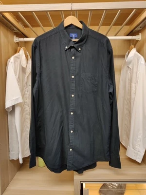 CAMISA NEGRA GANT TALLA 17.5" MANGA LARGA ABOTONADA REG FIT INVIERNO SARGA PARA HOMBRE XL Foto 1 de 4