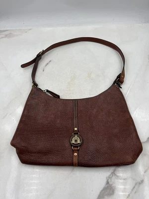 Bolso de hombro Etienne Aigner de cuero granulado para mujer marrón hobo cartera cremallera superior Foto 1 de 4