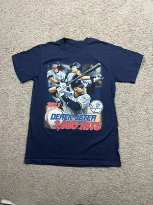 Мужская футболка Derek Jeter 3000 хитов двусторонняя 2011 средний размер NY Yankees MLB - Изображение 1 из 4