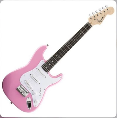 Squier Mini Strat Electric Guitar- Shell Pink with Laurel Fingerboard - Image 1 of 2