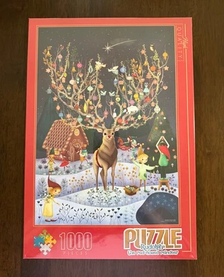 Rompecabezas D-Toys "Rudolph el reno nariz roja" 1000 piezas-HTF-CAJA DAÑADA Foto 1 de 4