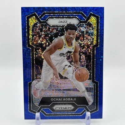 Ochai Agbaji BLUE SPARKLE /144 2023-24 Panini Prizm #92 Utah Jazz - Image 1 of 2