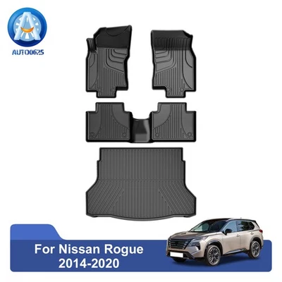Car Custom All Weather TPE Floor Mats and Trunk Mat For Nissan Rogue 2014-2020 Foto 1 de 4