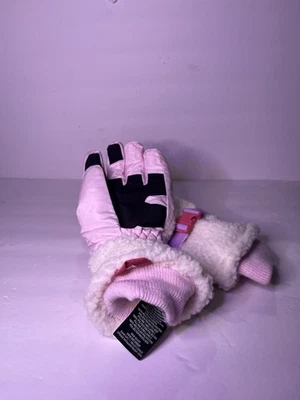 Guantes de felpa Swiss Tech para niñas L/Xl rosa forrados de lana sintética cálidos guantes de invierno Foto 1 de 4