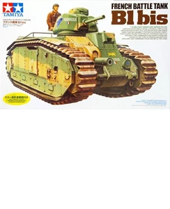 Tamiya 1/35 WW2 French Battle Tank B1 Bis model kit - Picture 1 of 2