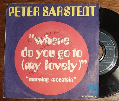 French Press SP PETER SARSTEDT Where do You... Dédicacé  signé  Pop BIEM 1970? - Image 1 of 3