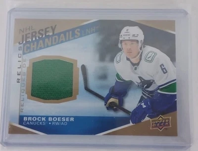 2023-24 Tim Hortons Collector's Series Relics Jersey Brock Boeser Card# J-BB - Image 1 of 2