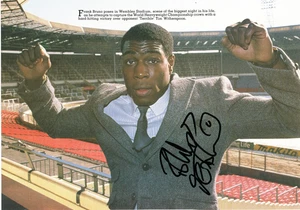BOXING: FRANK BRUNO SIGNED A4 (12x8) MAGAZINE PICTURE+COA - Picture 1 of 1