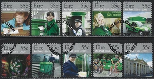 2009 Irland Sg 1939/1948 25th Anniversary of An Post Coil Stamps Fine Used - Bild 1 von 2