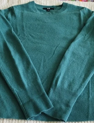 Uniqlo Teal Cashmere Crewneck Sweater - Women's Medium - Image 1 of 3