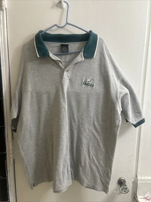 Vintage Philadelphia Eagles Polo Shirt The Edge Mens XL Gray NFL Collared 90’s - Image 1 of 4