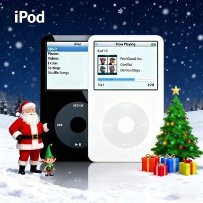 Новый Apple iPod Classic 5-го поколения видео 30 60 80GB - в заводской упаковке - черный/белый! - Изображение 1 из 4