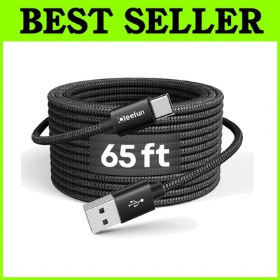 Long 65ft USB-A to Type C Charger Cord - 3A Fast Charge - Image 1 of 4