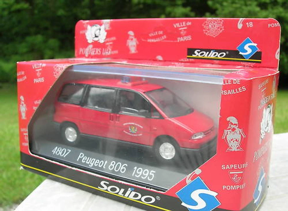 SOLIDO 1/43 METAL POMPIER PEUGEOT 806 1995 Haute Savoie 4807 - Photo 1/1