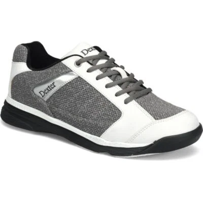 Dexter Wyoming Light Grey/White Knit Mens Bowling Shoes - Image 1 of 4
