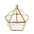 Modern Artistic Clear Glass Jewelry Box Geometric Keepsake Decorative For Case