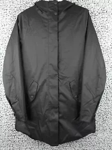 Athleta Women's Lakeview Rainout Parka Jacket Size XXS Black Hood Fleece Lining - Picture 1 of 13