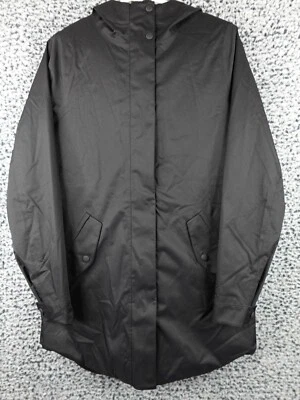 Chaqueta Parka Athleta Lakeview Rainout Para Mujer Talla XXS Negra Capucha Forro Polar Foto 1 de 4