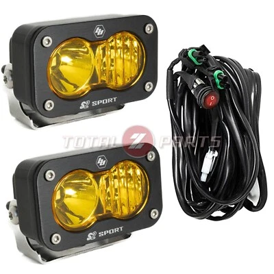 Baja Designs® S2 Sport 547813 LED Lights Pair Amber Driving/Combo & Wire Harness - Image 1 of 3