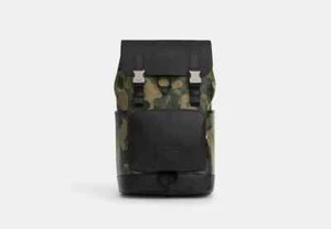 NWT Coach Track Backpack In Signature Canvas With Camo Print $650 - Picture 1 of 5