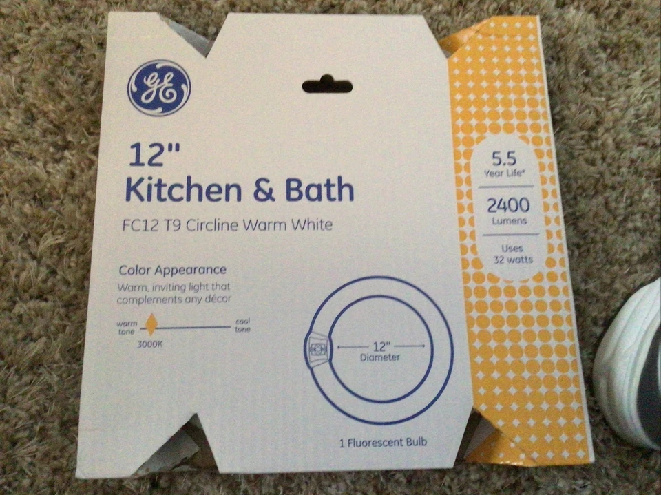 GE FC12T9 32W Circular Fluorescent Lamp 12" Inch Bulb Warm White Kitchen Bath - Image 1 of 1