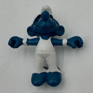 Smurfs 40510 Rings Gymnast Super Smurf Figure Olympic Vtg Schleich PVC Figurine - Picture 1 of 7