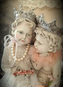 Beautiful Double Cherub Statue First Love By Charlotte Bird. Ideal wedding Gift - Picture 1 of 6