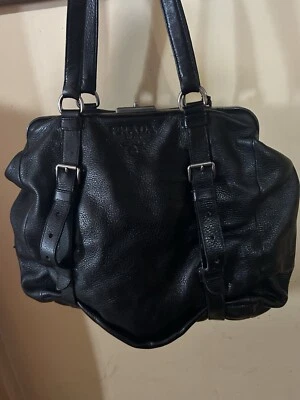 Bolso de Mano Prada Vintage Cuero Napa Hobo Doctor Bolso de Hombro Bolso Grande Usado en Excelente Condición Foto 1 de 4