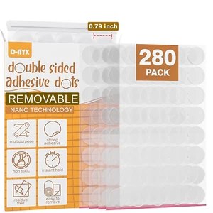 Double Sided Tape Sticky Dot Stickers Removable Putty No Trace Clear - Picture 1 of 3