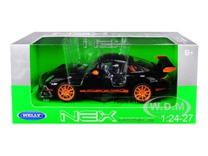 PORSCHE 911 (997) GT3 RS BLACK 1/24 DIECAST MODEL CAR WELLY 22495 - Picture 1 of 6