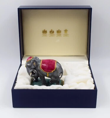 Halcyon Days Porcelain Elephant Figure - Image 1 of 4